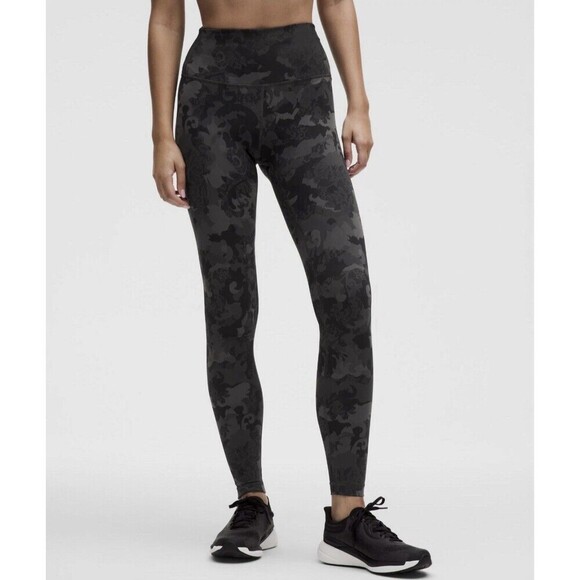 Lululemon Wunder Train High-Rise Tight 28" Lace Black Multi Size 10 NWT - Picture 3 of 5